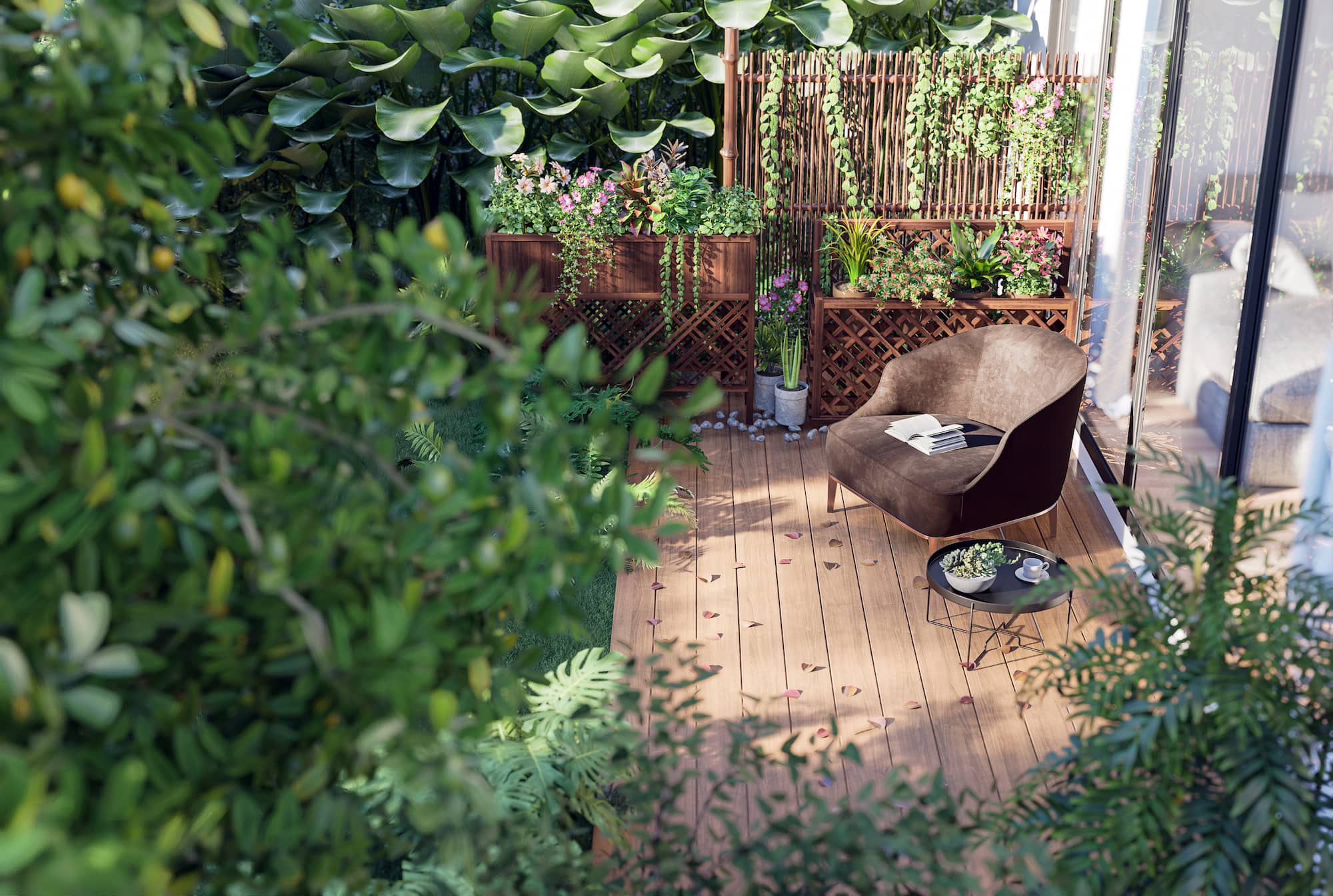 Jardin paysager aménagé par Renoday — Brabant wallon